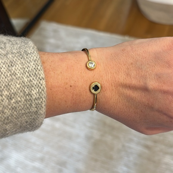 Kate Spade York Spot The Spade Bangle Bracelet with spade and diamond - Picture 14 of 16